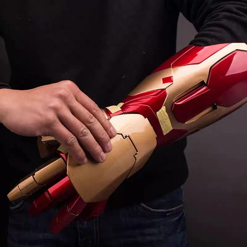Iron Man Armor Wearable Arms Mk42 Gloves Led Lighting Cosplay Model Toy Left And Right Hands Compatible Decoration Prop Gift