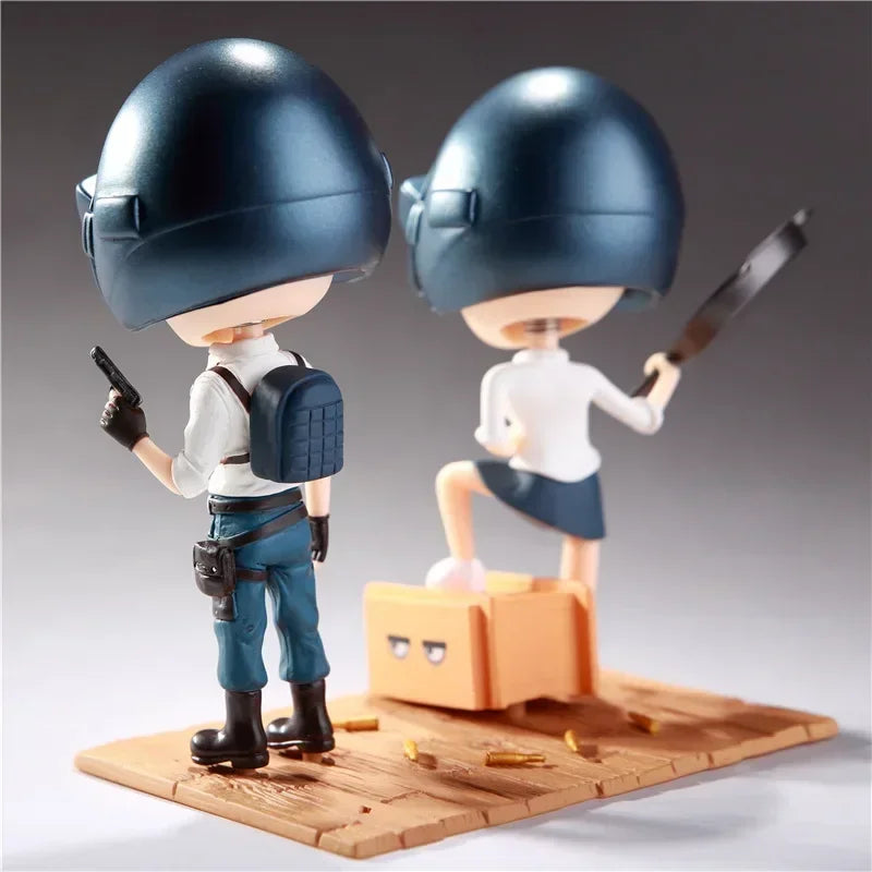 Pubg Action Figures 12cm Adventure Shoot Game Q Version Model Doll Peripherals Small Figures Manga Anime Action Gift Toys boys