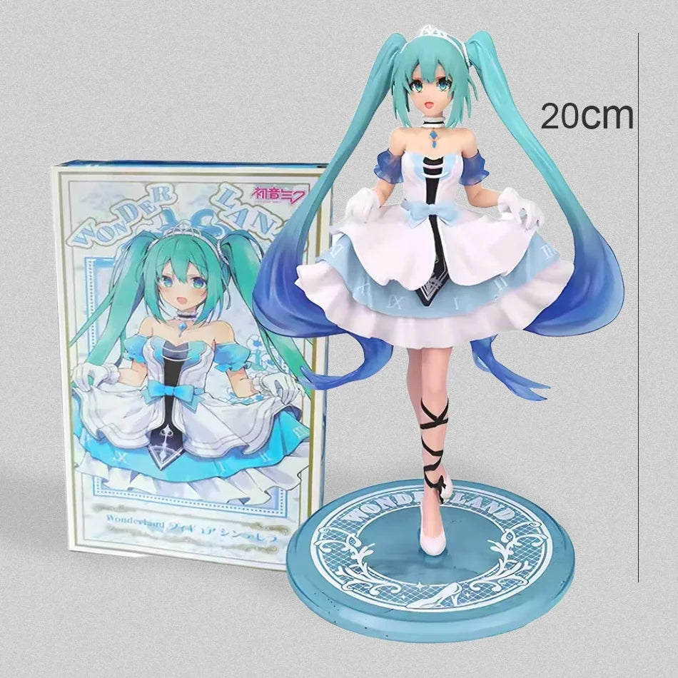 Anime Hatsune Miku Figure 12-22CM Virtual Singer Manga Statue Kawaii Model Toy for Computer Desk Cake Decoration Gift