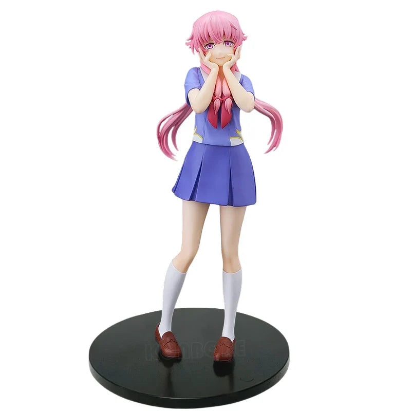 17cm Pop Up Parade Future Diary Yuno Gasai Anime Girl Figure Mirai Nikki Gasai Yuno Action Figure Collection Model Doll Toy Gift