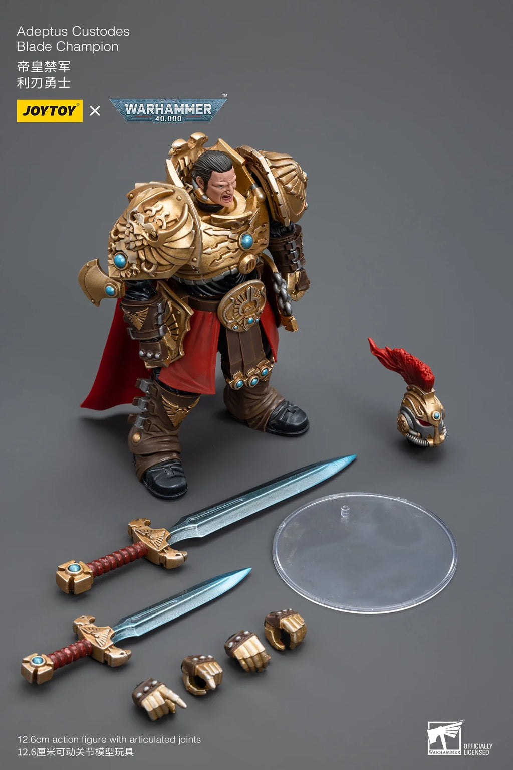 In Stock Genuine Joytoy Warhammer 40k Adeptus Custodes Blade Champion Jt8124 Soldier Model 12cm Action Figure Toy For Collection