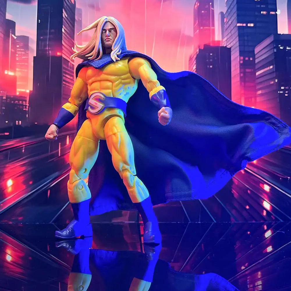 The Sentry Shf Anime New Handmade Sentry Coat Cloak Can be styled freely Clothes Built In Iron Wire Is Suitable for 1/12 Toys