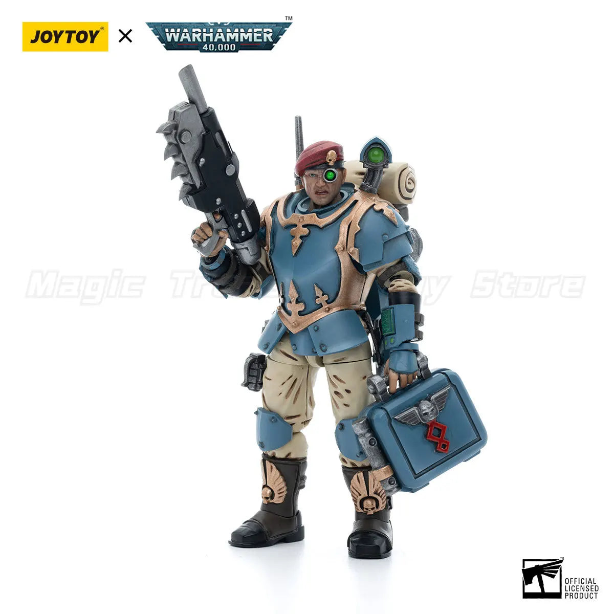 【In Stock】JOYTOY Warhammer 40K Astra Militarum Tempestus Scions Command Squad55th Kappic Eagles Medic  Toys 1/18 Action Figure