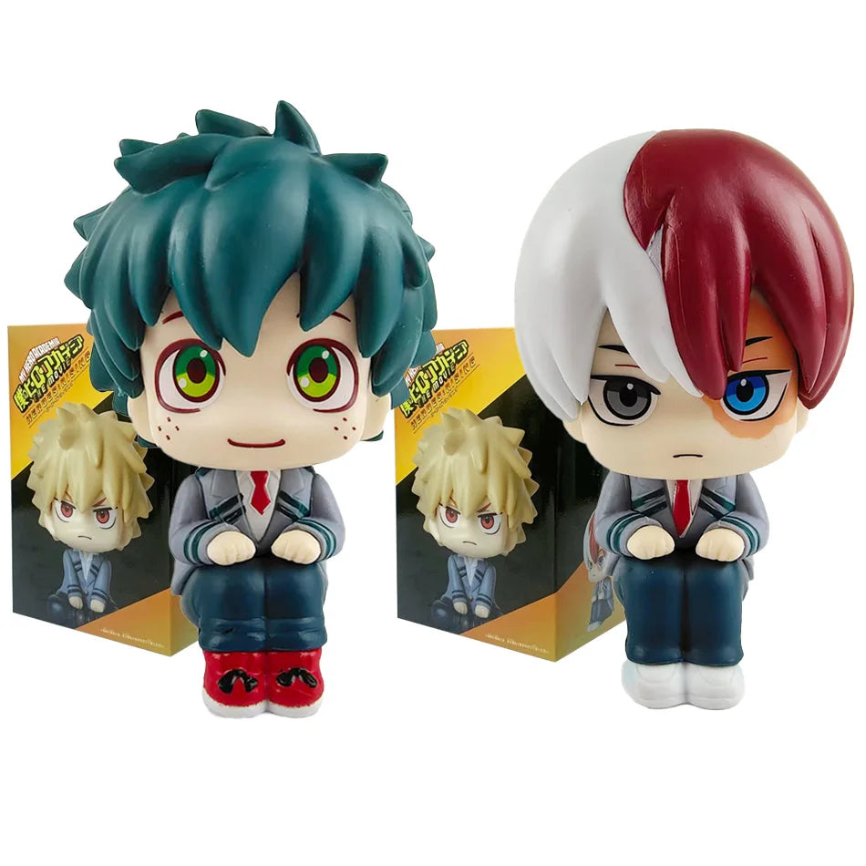 10cm Boku no Hero Academia Anime Figure Midoriya Izuku Action Figure Bakugo Katsuki/Todoroki Shoto Figurine PVC Collection Toys