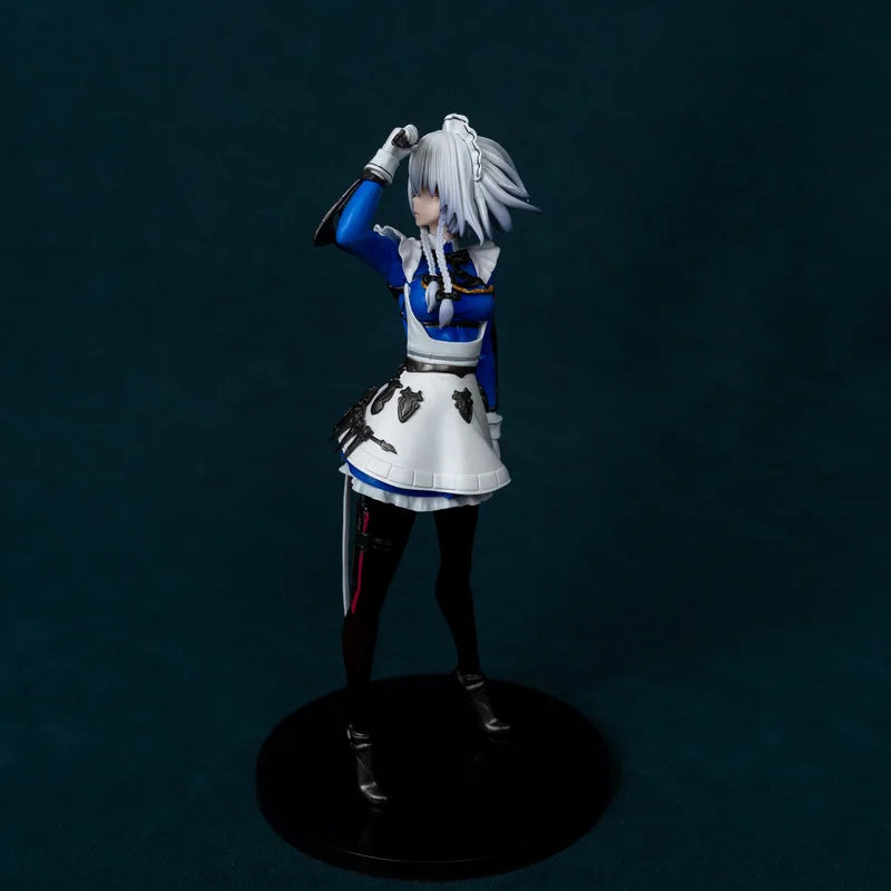 23cm Touhou Project Izayoi Sakuya Maid Hold A Knife Game Girl Figure Model Statue Boy Collection Desktop Decoration Ornament Toy