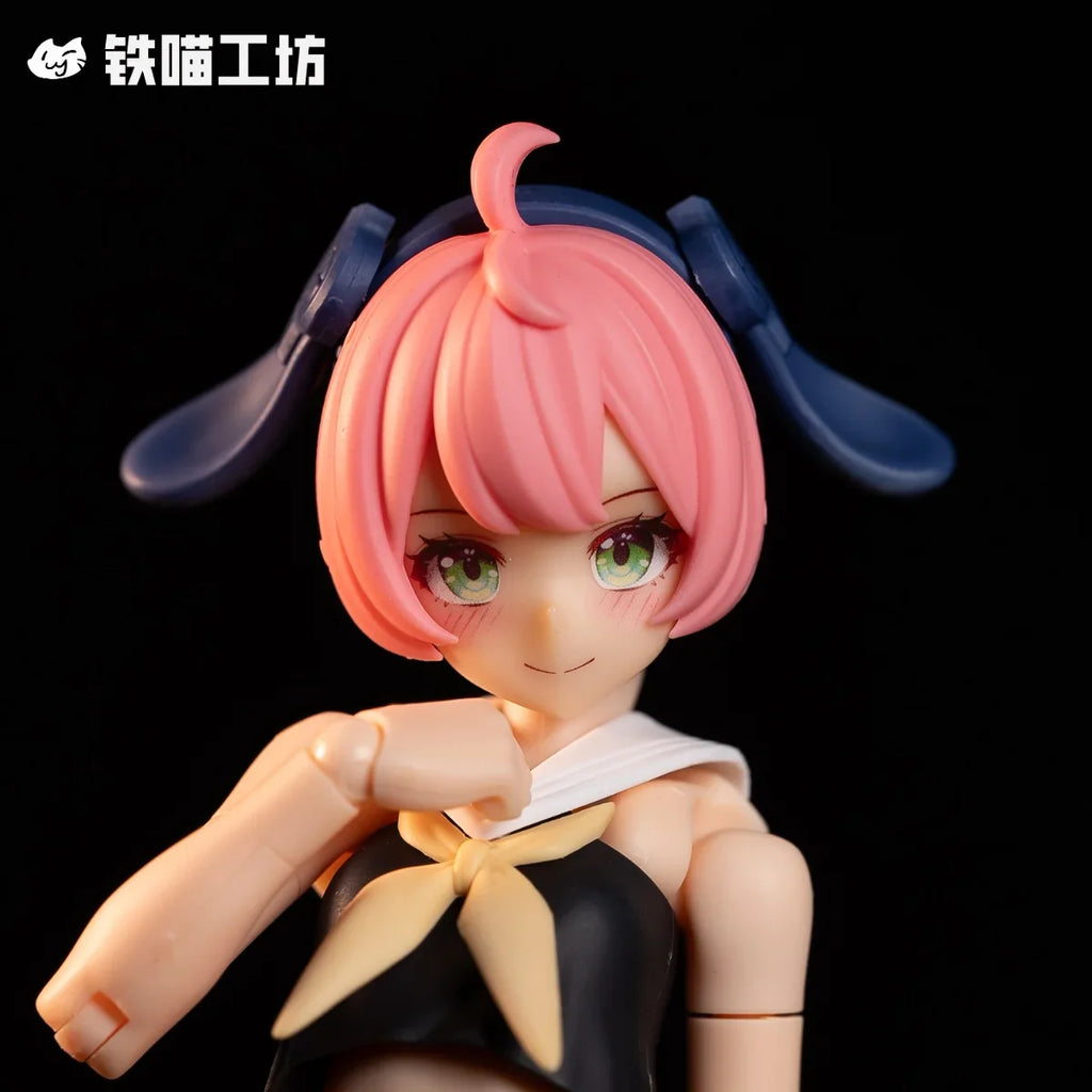 [No Figure] Original Kotobukiya Tank Gunner Knight 1/12 Female Soldier Stickers Cute Eye Water Decals For 6inch Action Figure