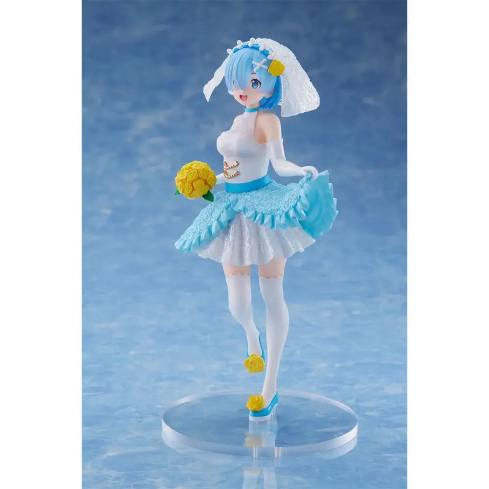 20CM Anime Rem Bride Figure Anime Figure Re:Zero Standing Wedding Dress Model Toy Gift Doll Collection Decoration PVC