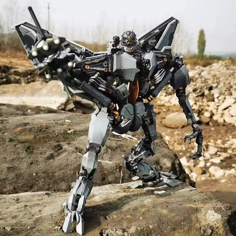 T-10 Masterpiece Lord Starscream  Star Sky Wings Transformation Action Figure Alloy Version Fighter Deformation Robot F-22 34cm