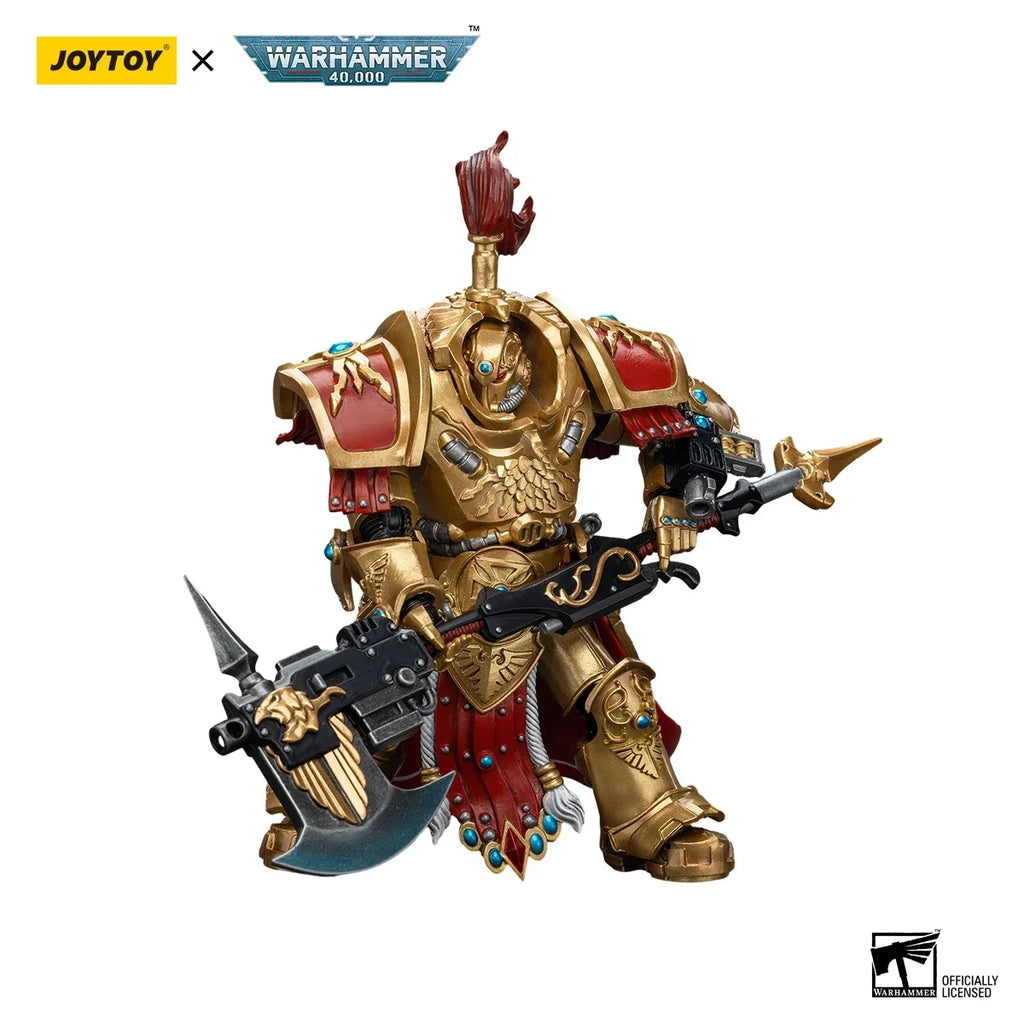 【In stock】JOYTOY Warhammer 40k 1/18 Action Figures 14cm Adeptus Custodes Allarus Custodian with Castellan Axe