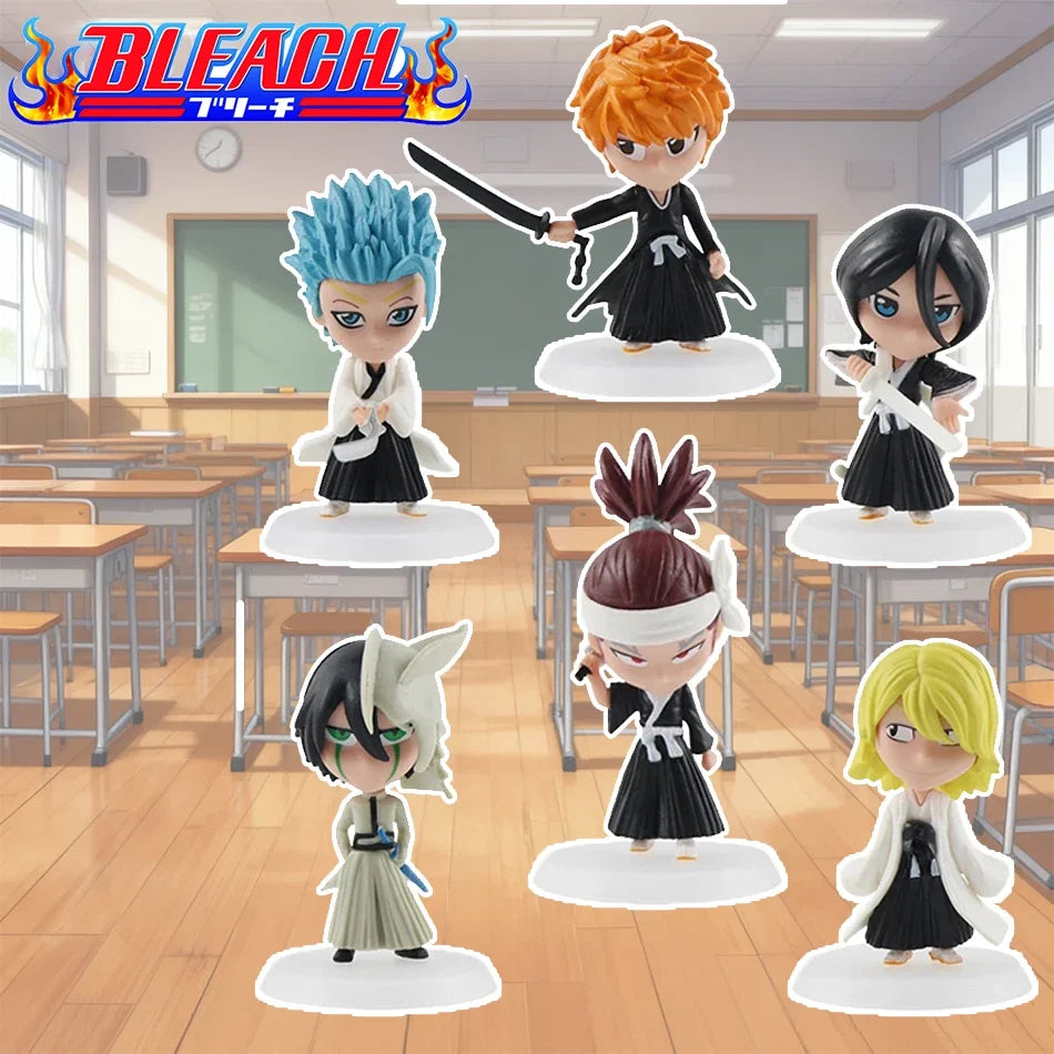 Wholesale BLEACH Action Figure Cool Cute Anime Figure Toy Doll Model Desk Decoration For Kid Birthday Gifts Q Version Figurine P