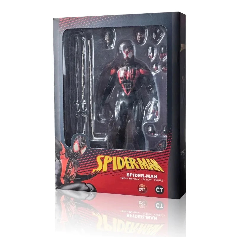CT MAFEX No.092 Spider-Man Miles Morales Action Figure Ultimate Spiderman Figurine PVC Collection Comics Maf Miles Model Toys