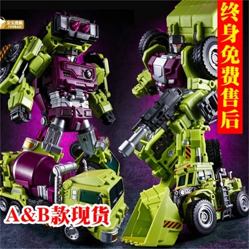 40cm JINBAO 6in1 Transformation Oversize Construction Vehicle Jinbao Devastator Figure Toys Gift