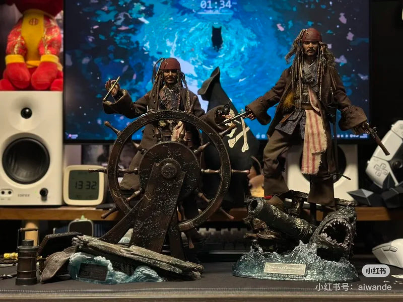 Original Hottoys Captain Jack 1/6 Bewegliche Actionfigur 30cm Jack Piraten Karibik Sammlung Ornamente Modell Dx37 Dx38 Dx39