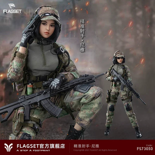 1/6 Scale Military Precision Shooter Nya Female Soldier Realistic Collectible Action Figure Model Toy For Hobbyists