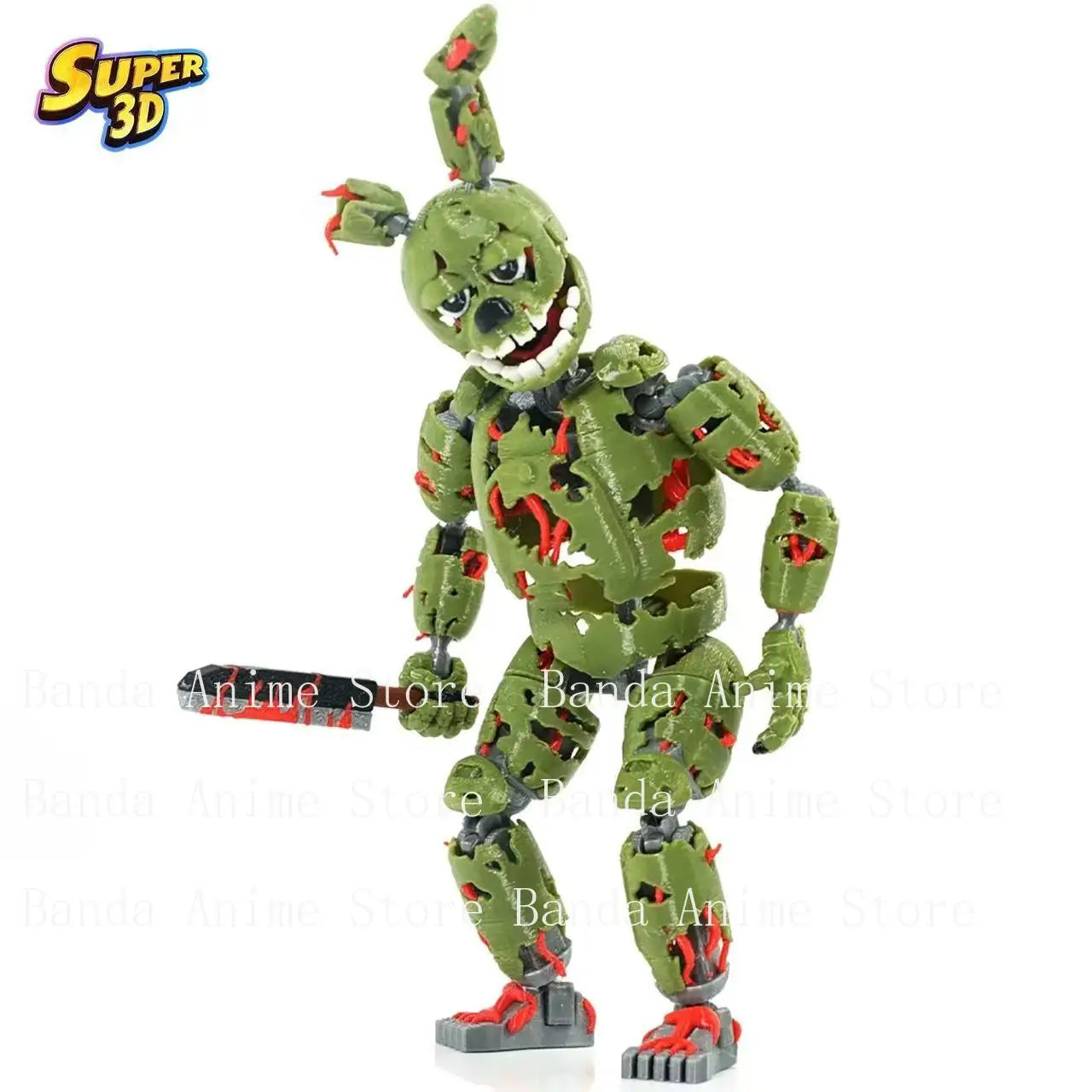 3D Printed Five Nights at Freddy's 3 Springtrap T13 Action Figure Multi-Jointed Movable Shapeshift Toy for Collectors toys gift