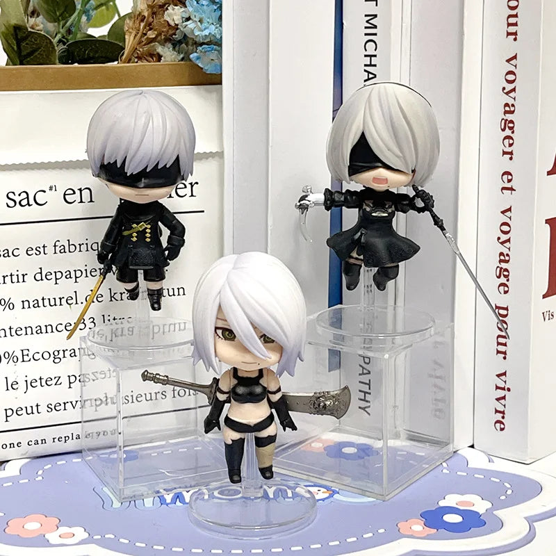 Anime Figures 5PCS NieR Automata 2B Action Mechanical Lifeform Anime Figurine Statue Pvc Model Doll Collection Toy Gift Kids