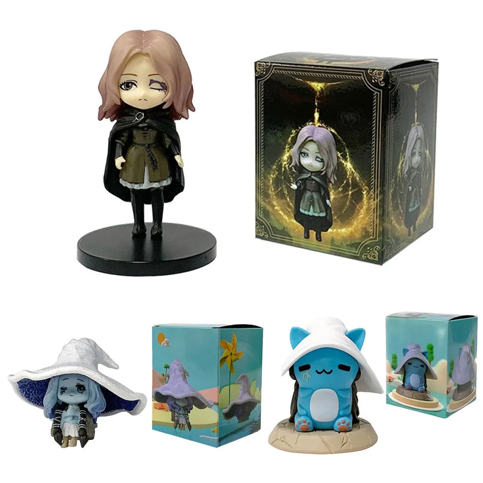 New Elden Ring Gaming Peripherals Q Version Mini Ranni Cat Melina Figure 6-9cm Lani Magic Ornaments PVC Dolls