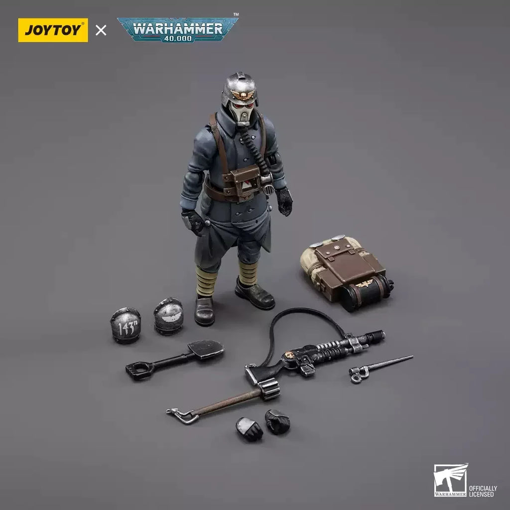JOYTOY Warhammer 40K 1/18 Astra Militarum Death Korps of Krieg Veteran Squad Action Figure Model Toys For Collection Gift