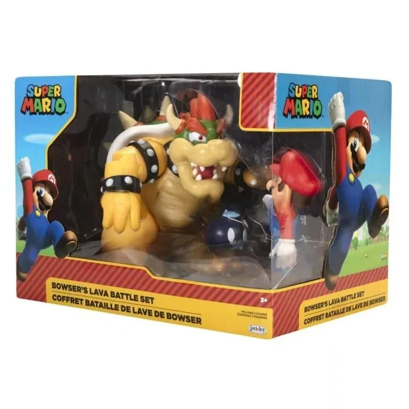 Jakks Original Super Mario Flash Game Anime Figure Model Lava Battle Bowser Bomber Suit Figure Model Collection Toy Gift