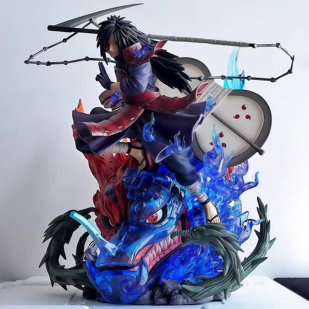 34cm New NARUTO Anime Figure Uchiha Madara Peripheral PVC Model Statue Desktop Decoration Ornaments Kids Birthday Gifts Toys