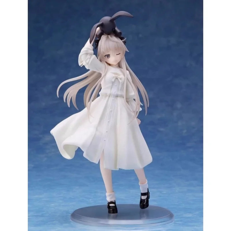 New Original Taito Yosuga No Sora Anime Figure Blink Calmly Kasugano Sora White Dress Pvc Action Figure Desktop Model Doll Toys