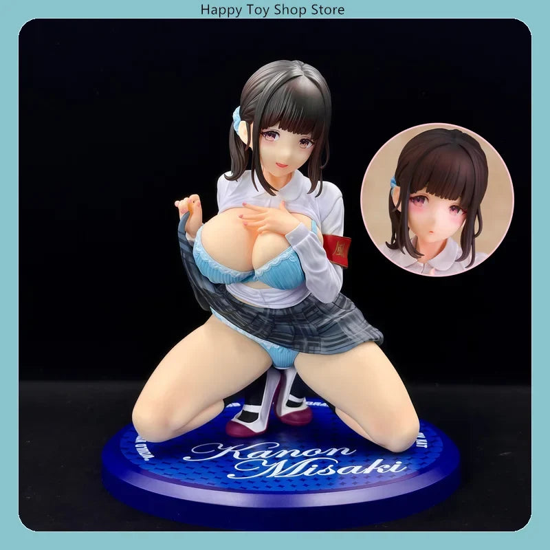 16cm Kanon Beautiful Girl Crouching Pose Anime Figure Model Statue Desktop Decoration
