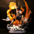 42cm Portgas D Ace Entei Figure Flame Emperor MAX Version with LED Effects Burning Island Scene Statue for Collectors Gift