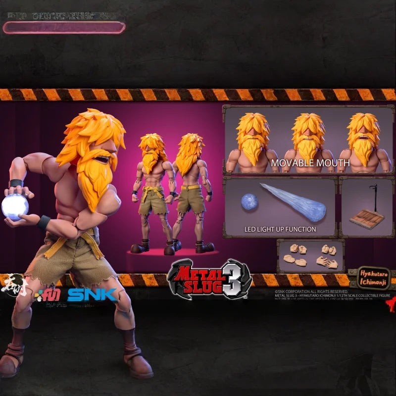 In Stock SNK Metal Slug 1/12 Ichimonji Hyakutarou Action Figure Cloth Outfit Articulated Model Anime Collectible Gift for Gamers