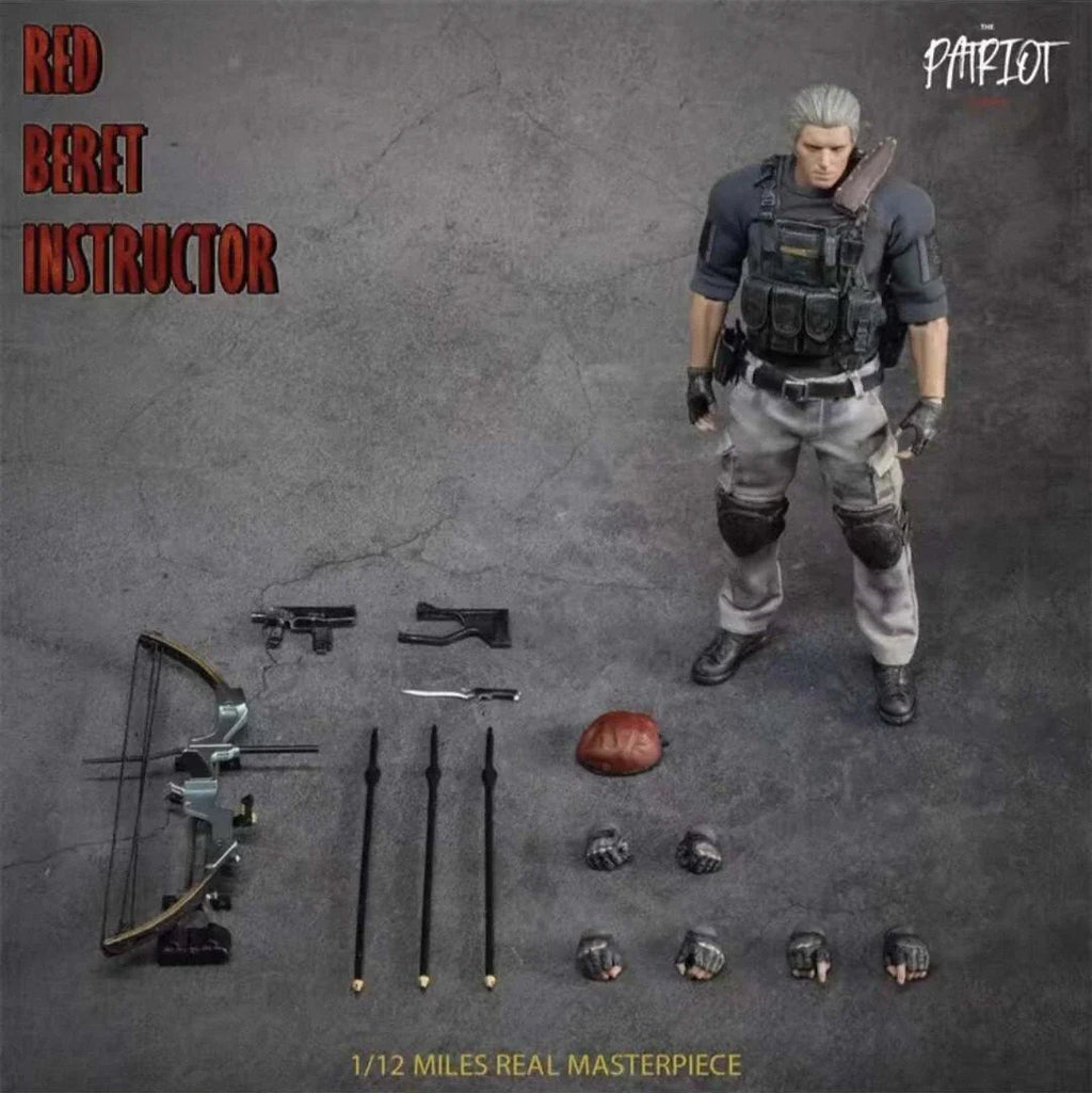 In Stock Patriot Studio 1/12 Scale H.C.F Undercover Red Beret Instructor Jack Crowsa 1.0 Full Set 6in Action Figure Model
