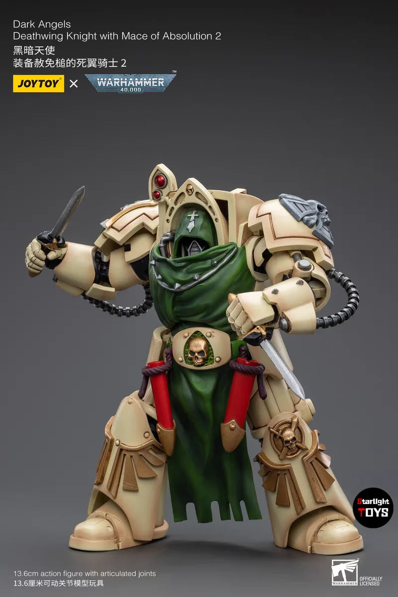 JOYTOYe Warhammer 40K Dark Angels Deathwing Knight Master Mace of Absolution 1 Mace of Absolution 2 Toys Model 1/18 Action Figur
