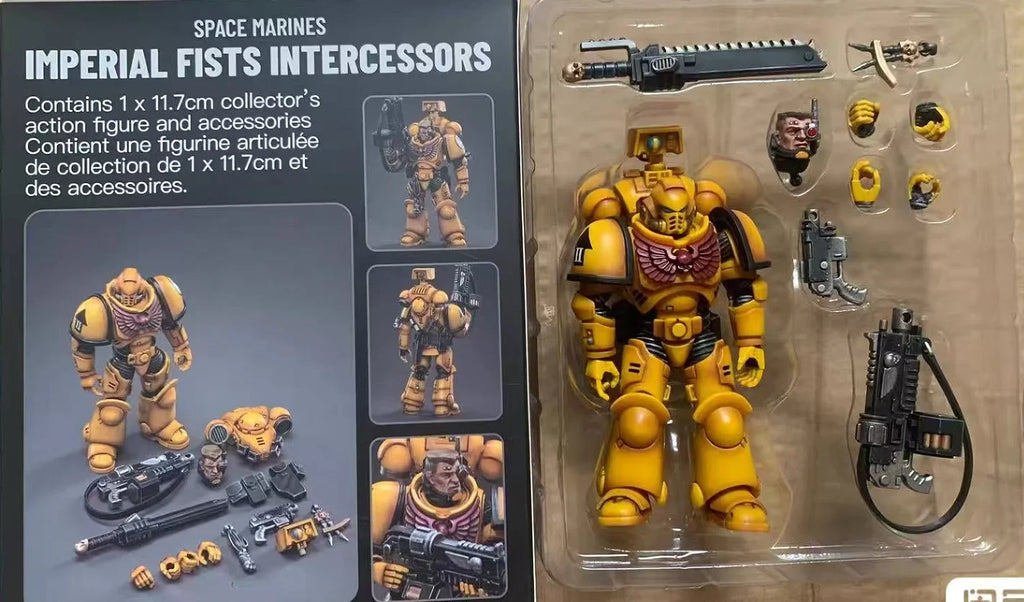 [SF] JOYTOY 1/18 Action Figure Warhammer 40K  Imperial Fists  Intercessors  Anime Model Toys Gifts