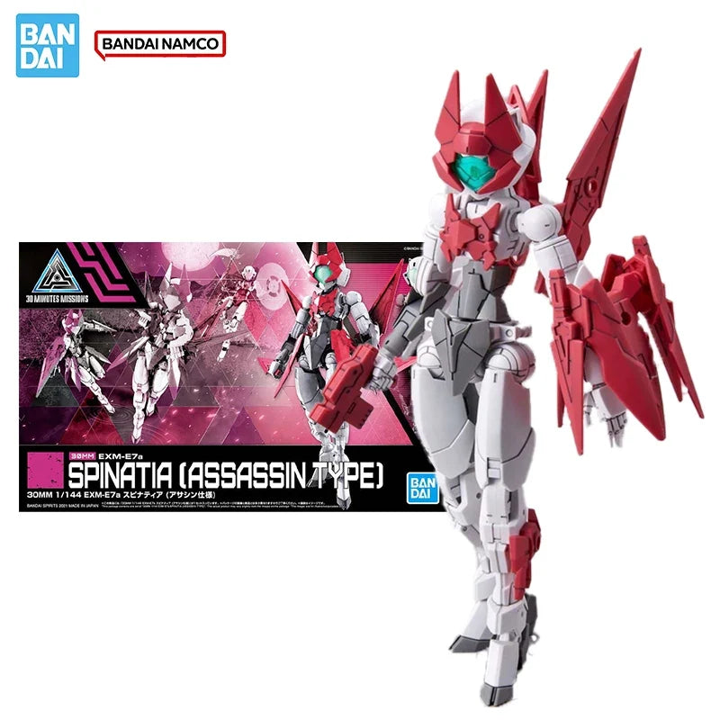 Bandai Original Genuine Figure 30 Minutes Missions Model Kit 30MM EXM-E7a Spinatia Assassin Collection Action Figure Model Toys