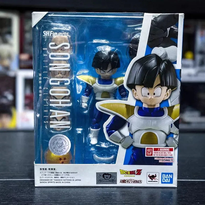 Bandai Genuine SHF DRAGON BALL Son Gohan -BATTLE CLOTHES- Anime Action Figure Collectible Model Toys Ornaments Gift Children Kid