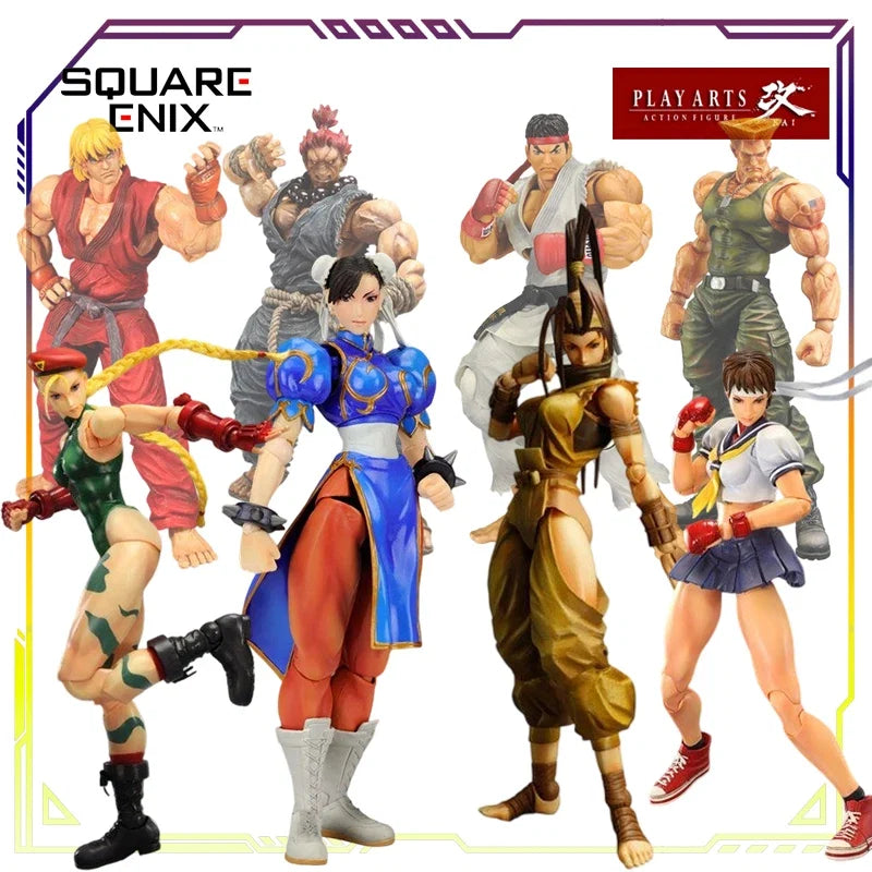 SQUAREENIX Original PLAY ARTS Modified Street Fighter Series Haogui\Chun-Li\Stein\Cammy\Long Action Figure Model Toys Model
