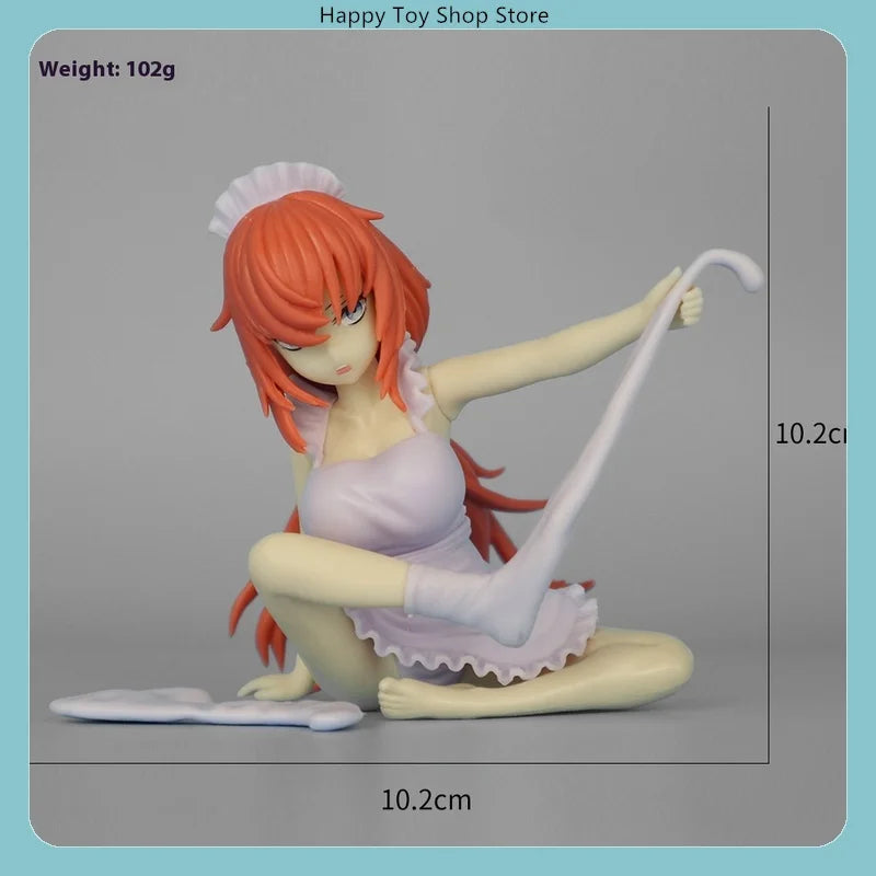 Brain Hole Student Council Michinoku Komaro 10.2cm School Uniform Sitting Pose Anime Figure Statue Desktop Decoration Gift