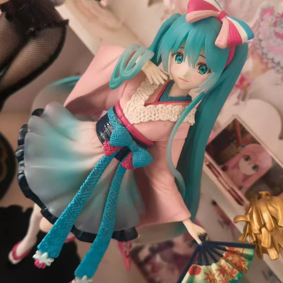 Original Genuine Vocaloid Hatsune Miku Tenitol Tenitol Neo Tokyo Series Kimono 20cm Collections Model Figures Toys Gifts