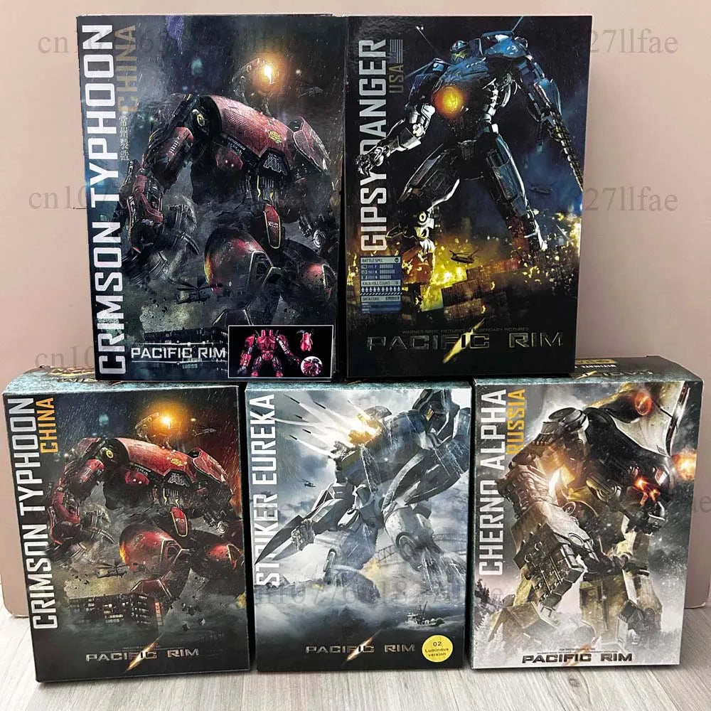 NECA Figure Pacific Rim Figure LED Red Tramp Japanese Mecha Gipsy Danger Obsidian Fury The Eureka Raiders Armour Room Decor Gift