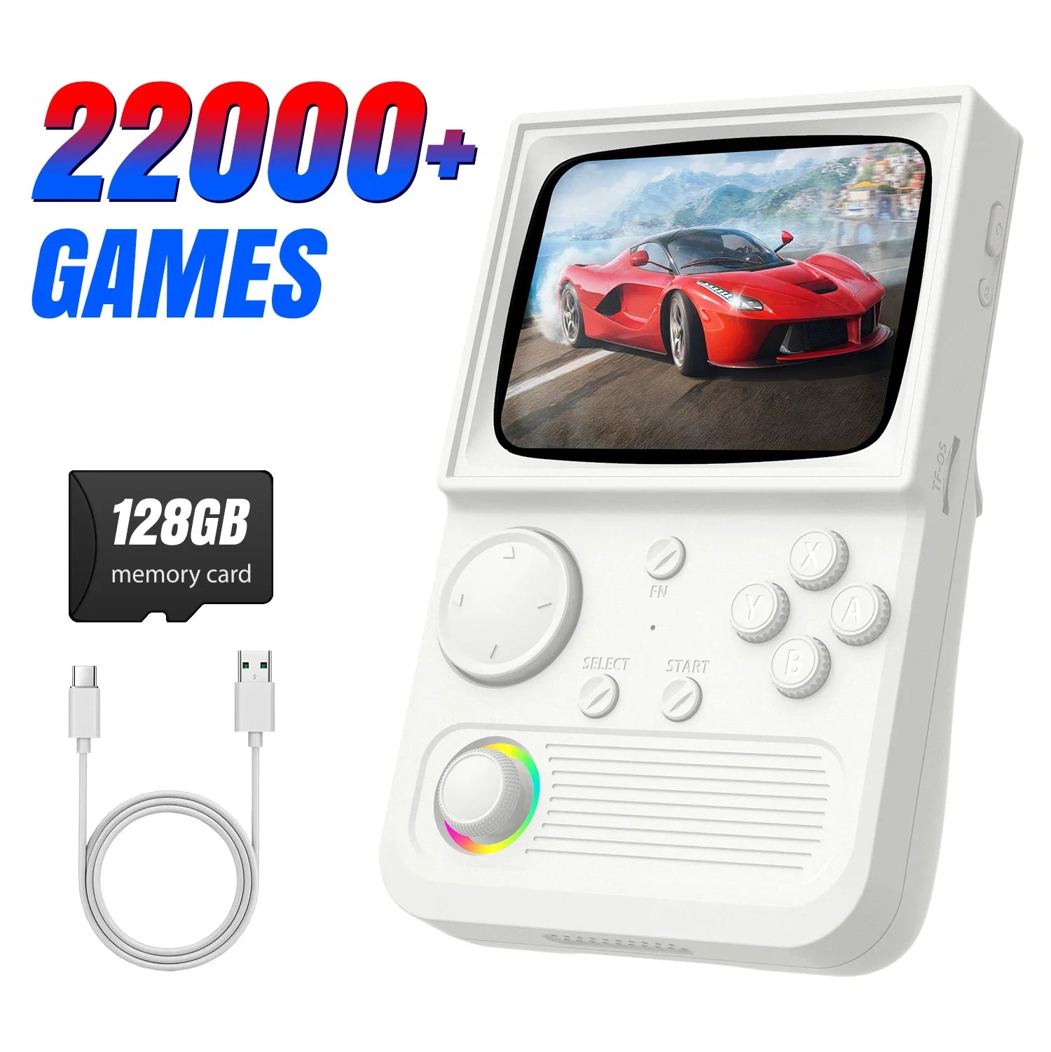 WDYQJE R36T Retro TV Handheld Game Console EmuELEC System 3.5" IPS Screen Portable Pocket Video Game Player children kids gift