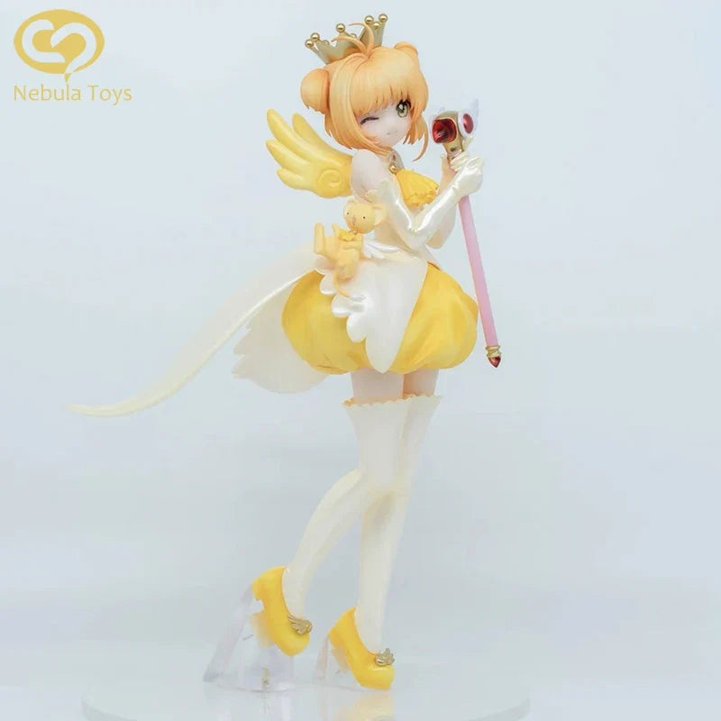 New 22cm Cardcaptor Sakura Kinomoto Sakura Figure Pvc Anime Models Statue Collection Toys Desk Decoration Kids Halloween Gifts