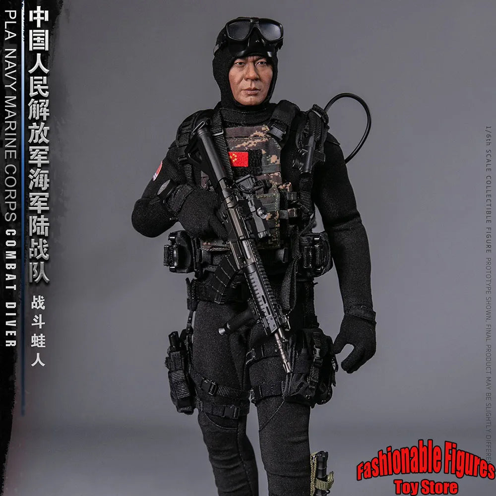 DAMTOYS 78073 1/6 Men Soldier PLA Marine Corps Battle Combat Diver Full Set 12" Action Figure Model Toys Collection Gift