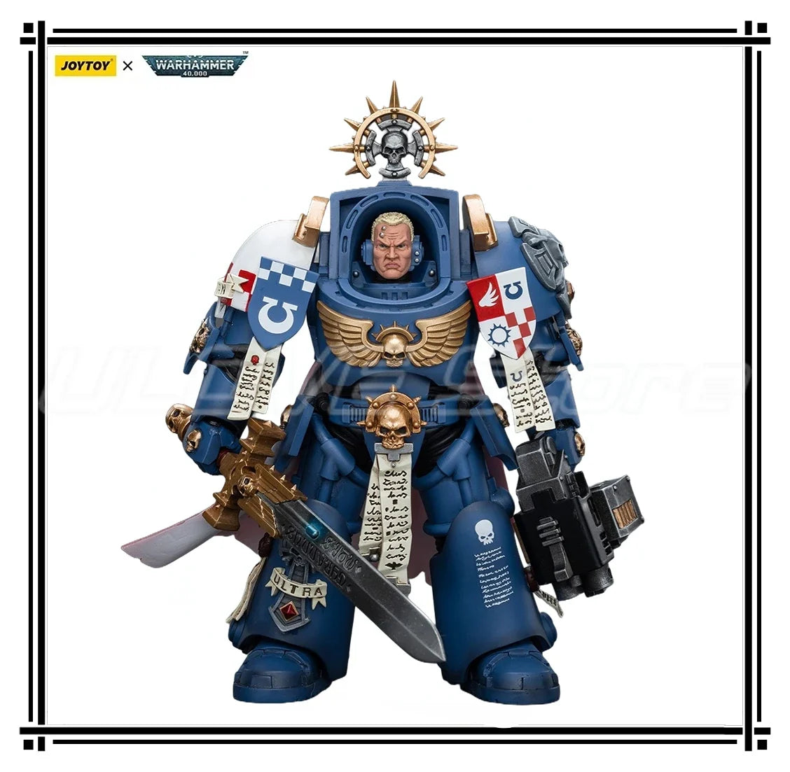 In Stock Original JOYTOY Warhammer 40K Ultramarines Terminator CaptainSeverus Agemman 1/18 Action Figure Model Toys Gift