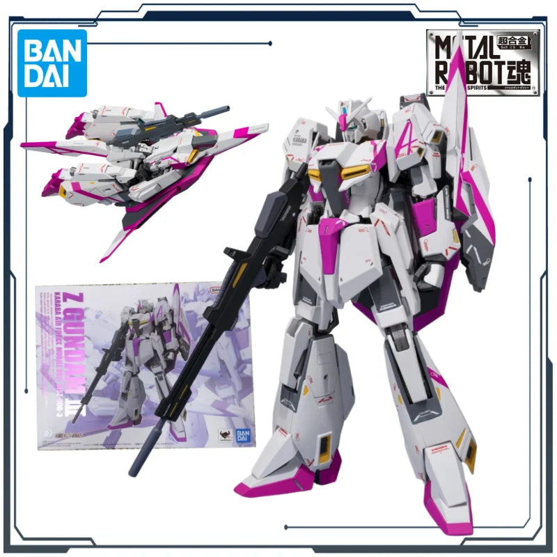 BANDAI Original METAL ROBOT SPIRITS ＜SIDE MS＞ MSZ-006-3 Zeta Gundam III Mech Product Figure Toys for Boys Gifts Collectible