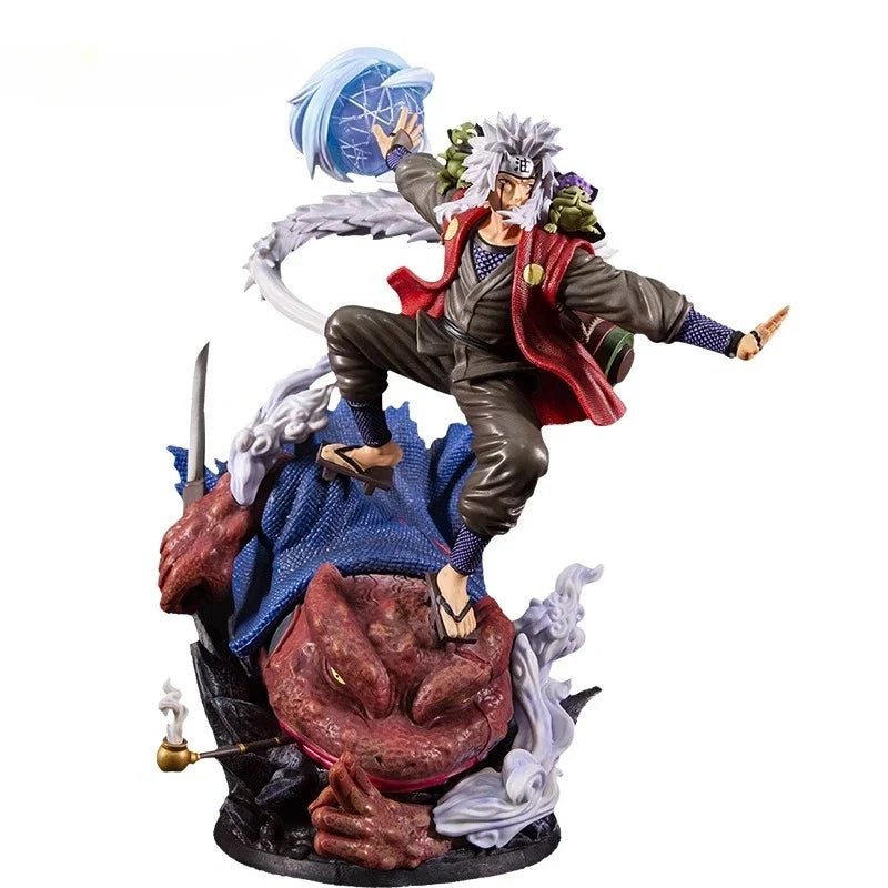 39cm New Naruto Anime Figure Jiraiya Peripheral PVC Model Premium Version Scene Statue Desktop Ornaments Birthday Gifts Toys