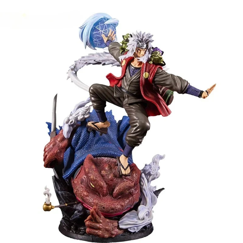 39cm New Naruto Anime Figure Jiraiya Peripheral PVC Model Premium Version Scene Statue Desktop Ornaments Birthday Gifts Toys