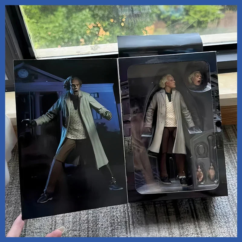 Original Neca Actionfigur Zeitreise Zurück in die Zukunft Dr. Emmett Brown Figuren Deluxe Edition Modellpuppe Weihnachtsgeschenke