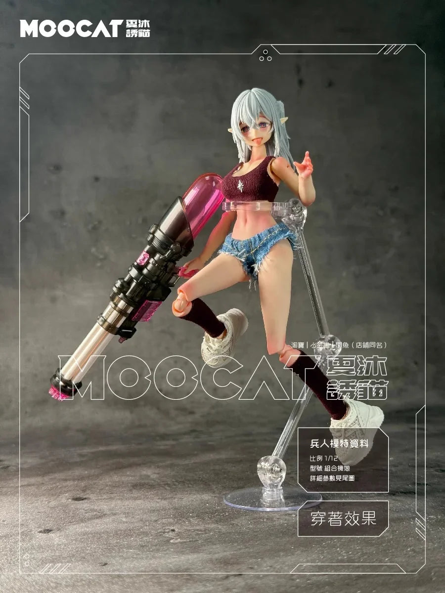 【No Figure】1/12 Scale Female Mini Sleeves Arms Calf Cover Long Socks for 6in Action Figure Romankey Gynoid Kotobukiya Model