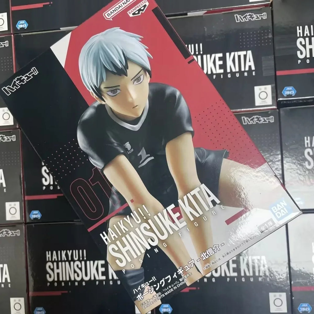 Original Bandai Posing Figure Haikyuu!! Shinsuke Kita Shinsuke Anime Action Collectible Ornament Model Toys Holiday Gifts 13cm