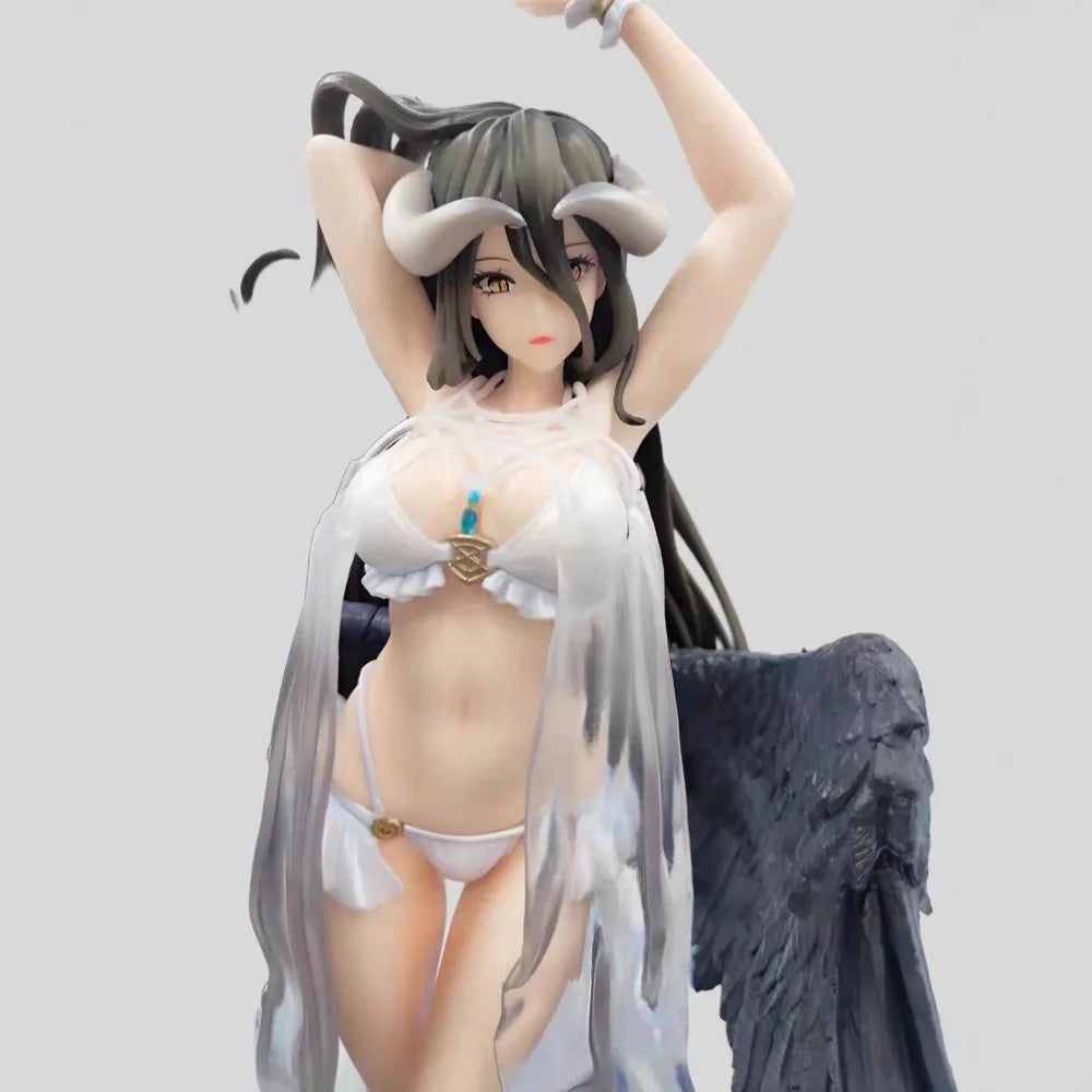 Overlord Albedo Swimsuit Anime Figure 32cm PVC Statue Summer Style Collectible Model Desktop Decoration Perfect Gift for Fans