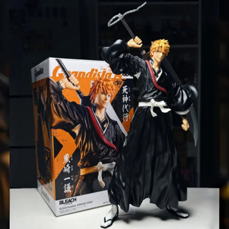 New In Stock Bandai Genuine BANPRESTO Grandista BLEACH Kurosaki Ichigo Anime Action Figure Collectible Model Toy Ornaments Gifts