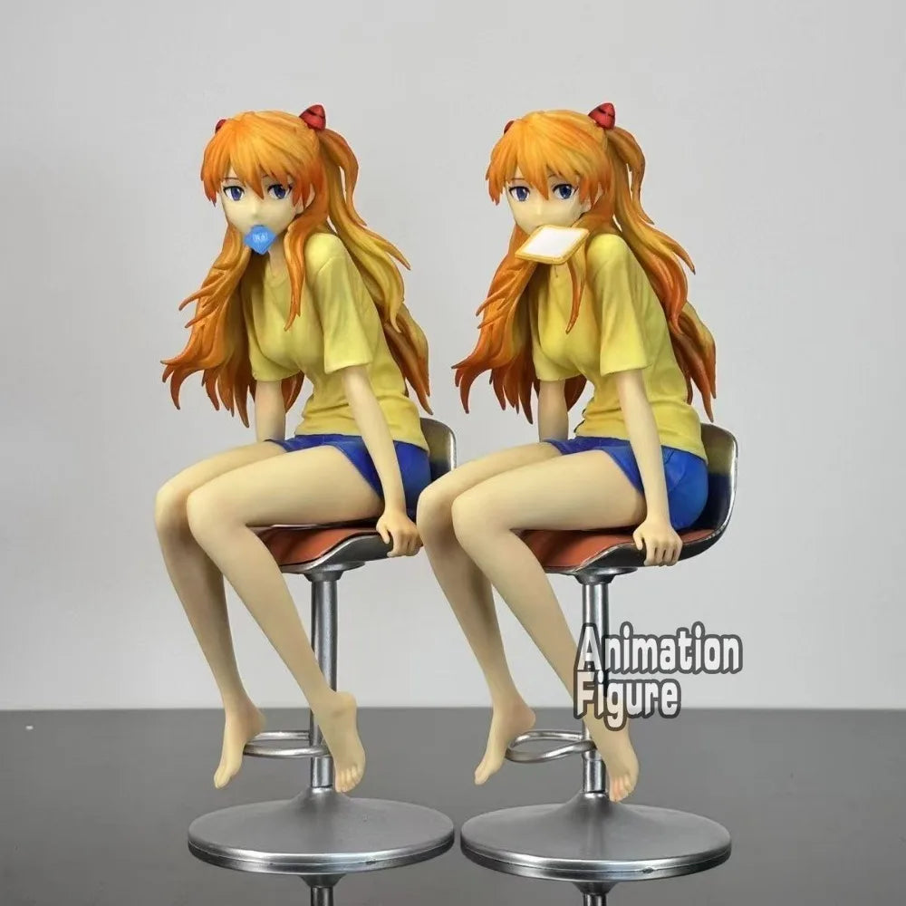 22cm/8.66in Anime New Century Evangelion Figure Asuka Langley Soryu Action Figures Pvc Collection Model Toys for Gifts